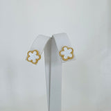 White Clover Stud Earrings