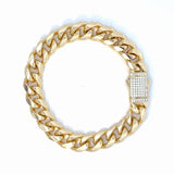 Cuban Link Box Clasp Bracelet