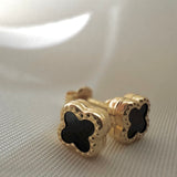Black Clover Stud Earrings