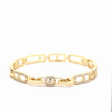 Pave paperclip link bracelet