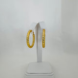 Textured Gold Hoop Earrings