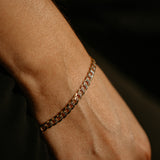 Classic Two-Toned Cuban Bracelet 8”