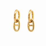 Anchor Link Huggie Earrings