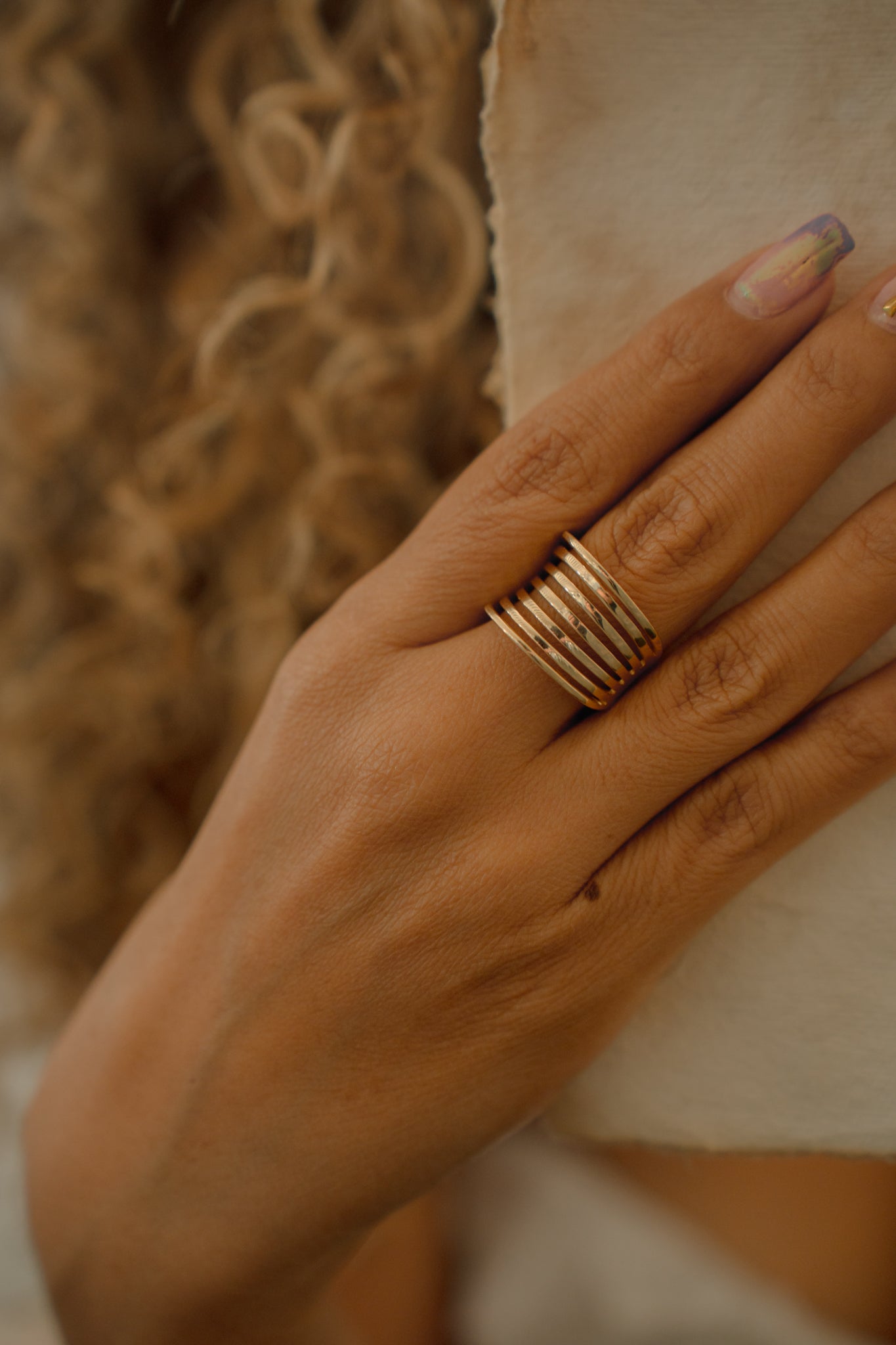 9 Rings Overlapping Long Overlapping Layered Ring – Shaphal Jewelry